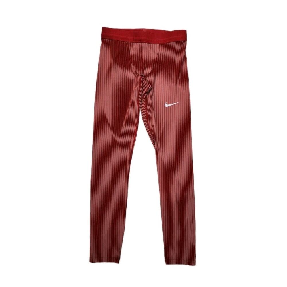 Mens Size L Tall Nike Long Tights Dri-FIT Training Striped Pink Black FD5797-000